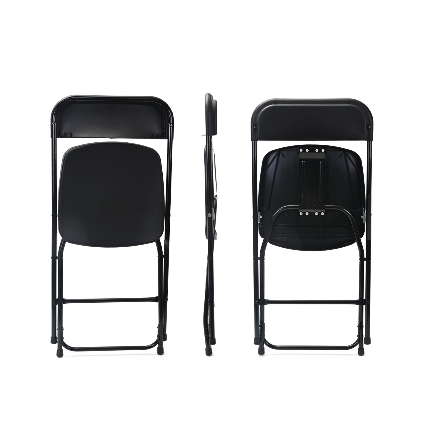 Black Plastic Folding Chairs, Sold In Boxes Of 6