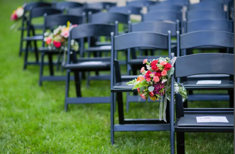Black Resin Folding chair