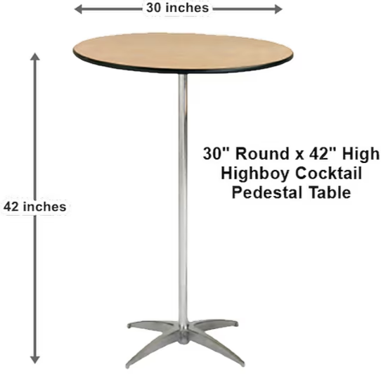 30 Inch Round Cocktail Table