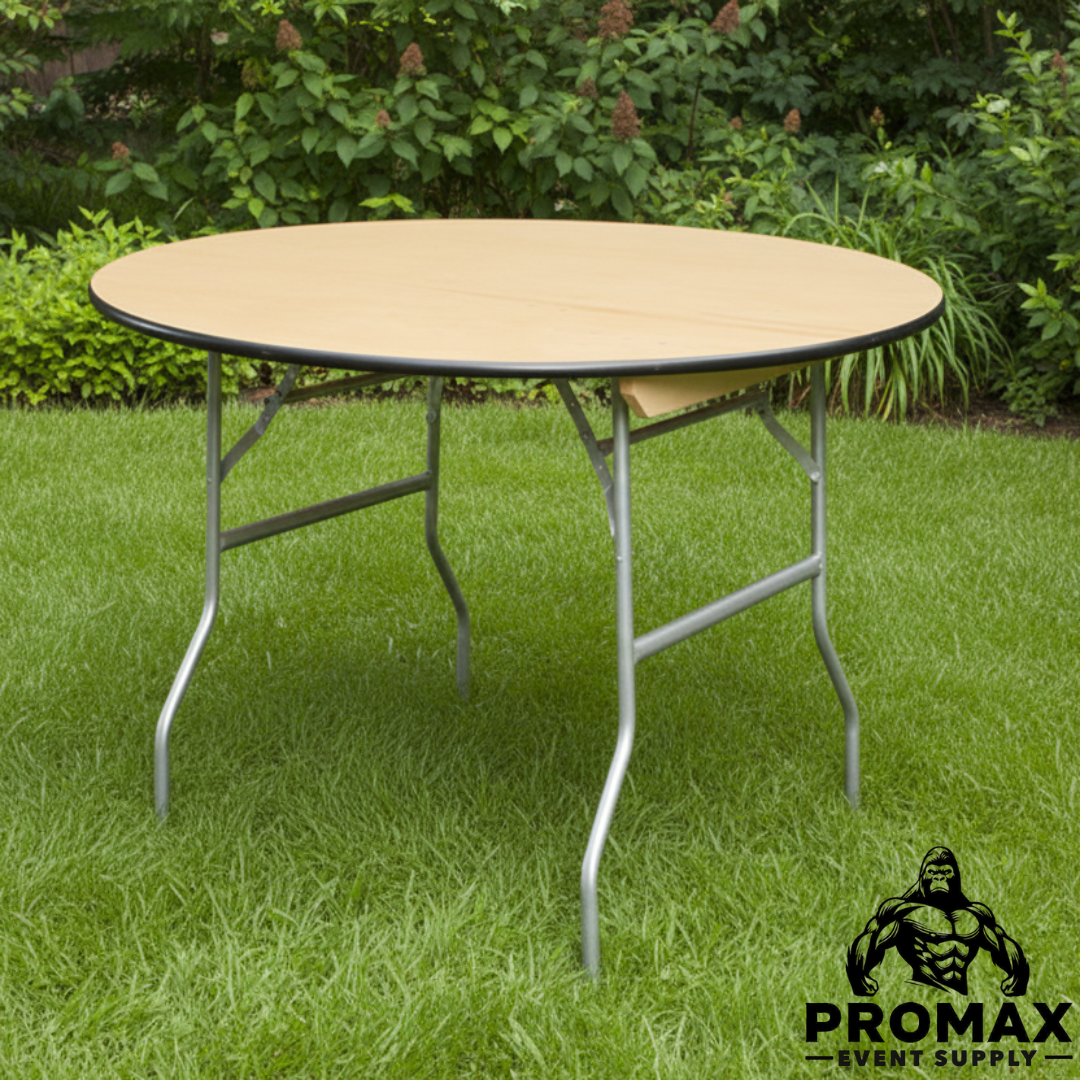 60inch Round Wood Folding Table