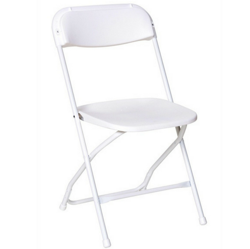 White Plastic Folding Chairs, Sold In Boxes Of 6