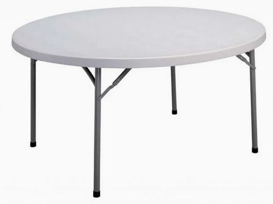 Round 60 inch resin folding table
