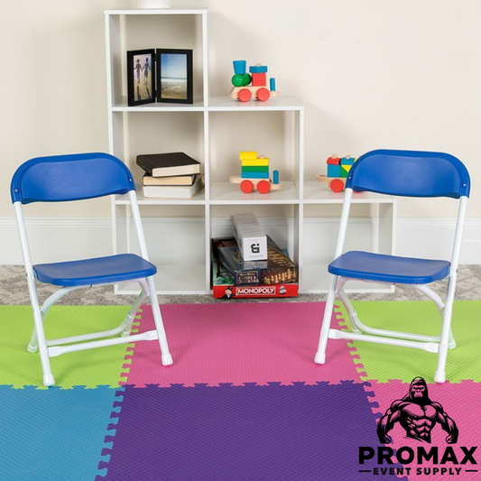 Blue Kids Plastic Folding Chair 10 Chairs Per Box