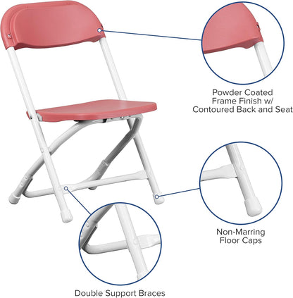 Red Kids Plastic Folding Chair 10 Chairs Per Box