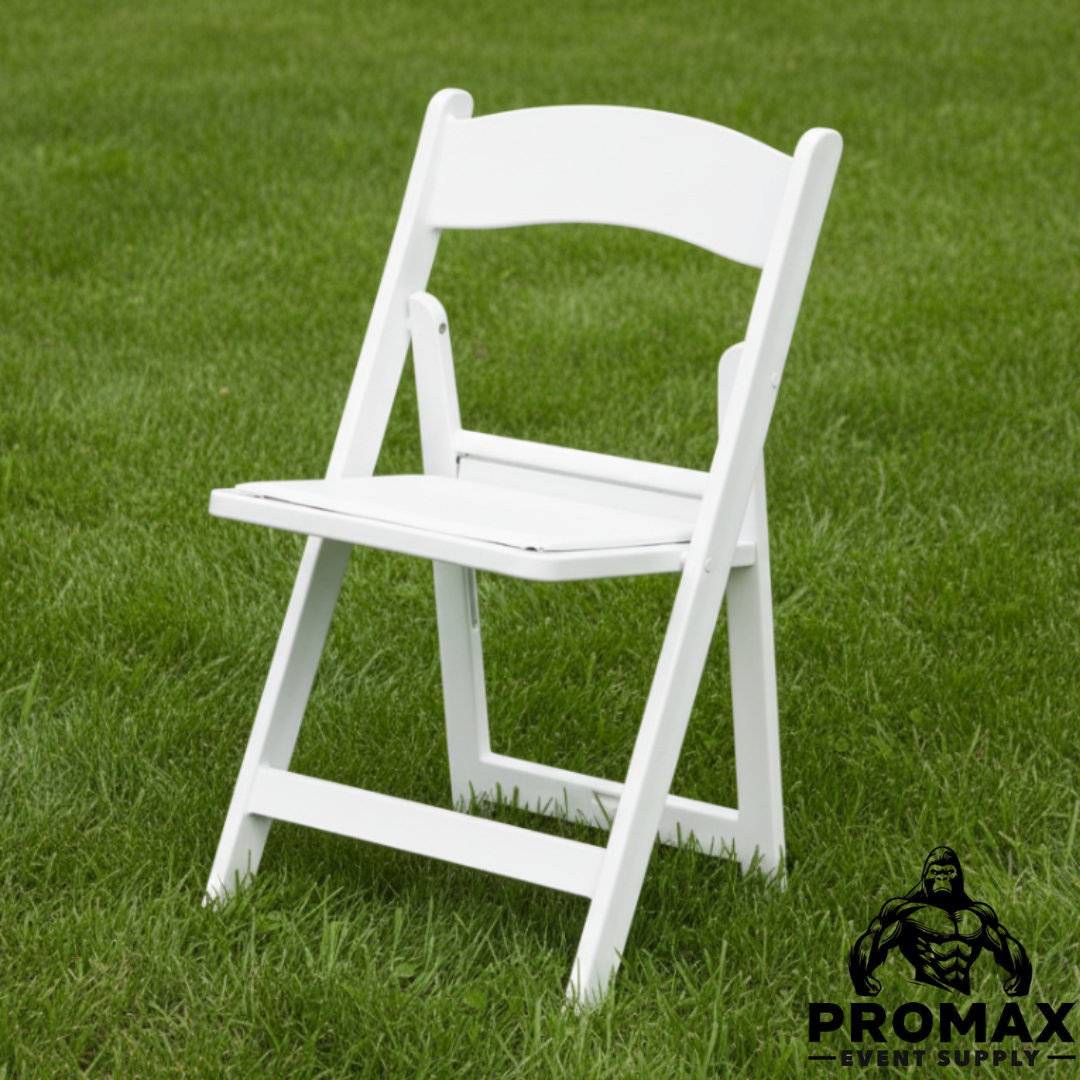 White Resin Folding Chair, Sold In Boxes Of 4