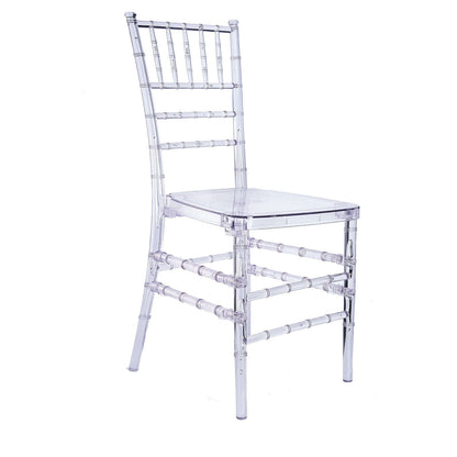 Crystal clear resin chiavari chair