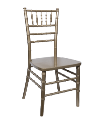 Gold Resin Chiavari chair (sold in boxes of 4 assembly required) price per chair