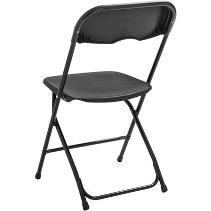 Black Plastic Folding Chairs, Sold In Boxes Of 6
