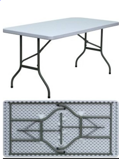 6ft Rectangular Resin Folding Table