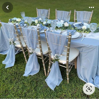 Silver Resin Chiavari chair (sold in boxes of 4 assembly required) price per chair.