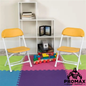 Yellow Kids Plastic Folding Chair 10 Chairs Per Box