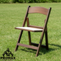 Brown Resin Folding Chair