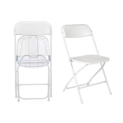 White Plastic Folding Chairs, Sold In Boxes Of 6