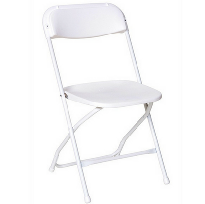 White Plastic Folding Chairs, Sold In Boxes Of 6