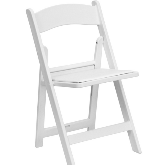 White Resin Folding chair